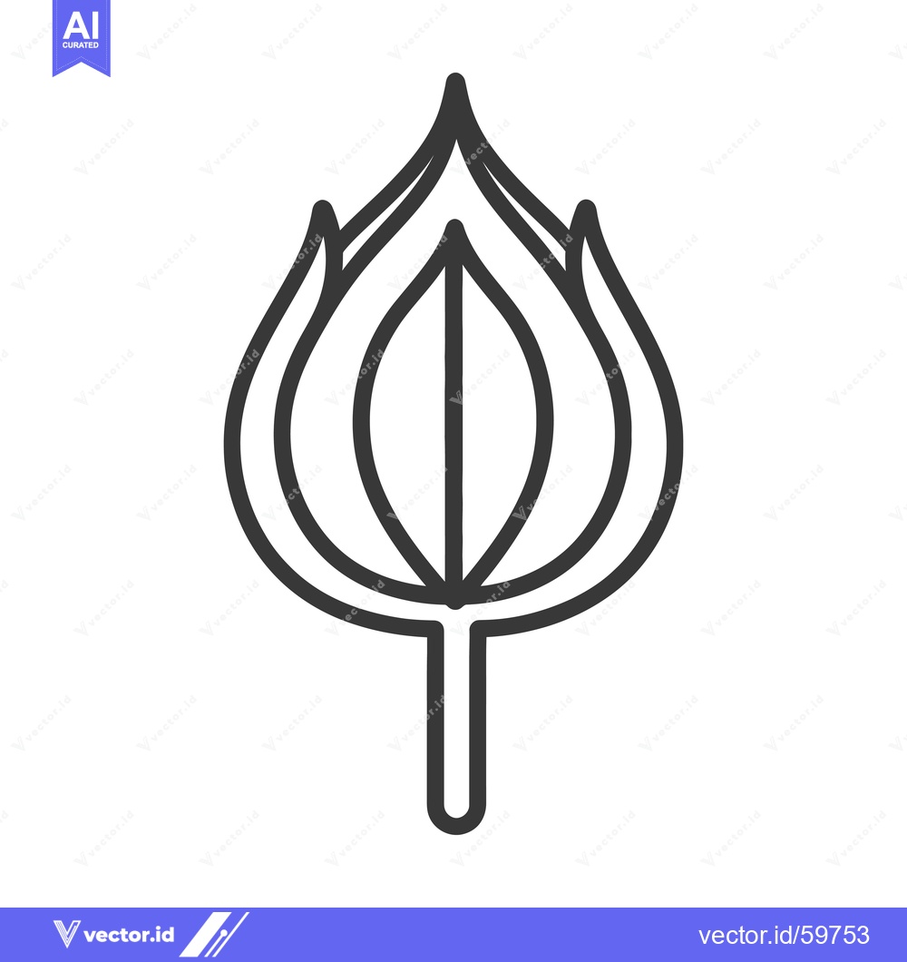 Premium Vector of Line art drawing of a stylized flower