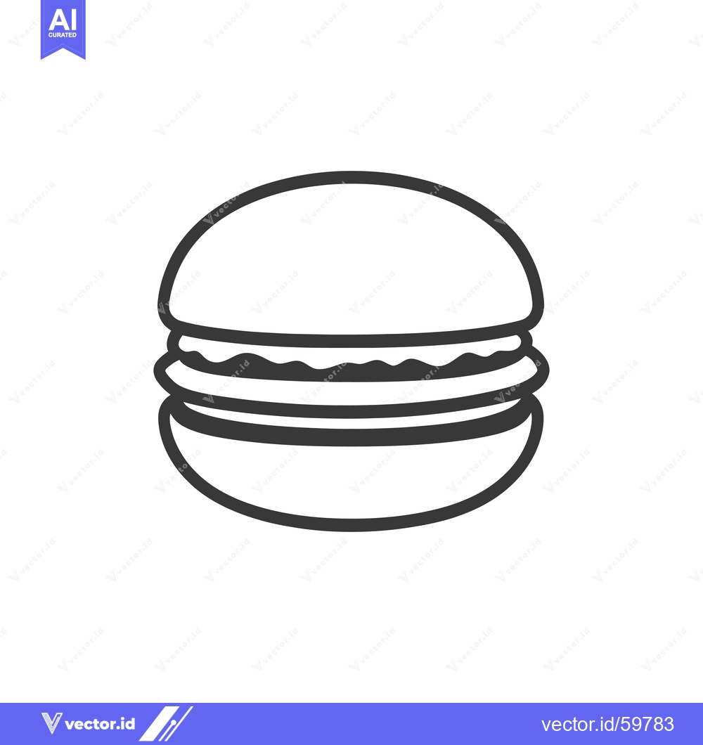 Premium Vector dari Simple Line Drawing Of A Delicious Burger