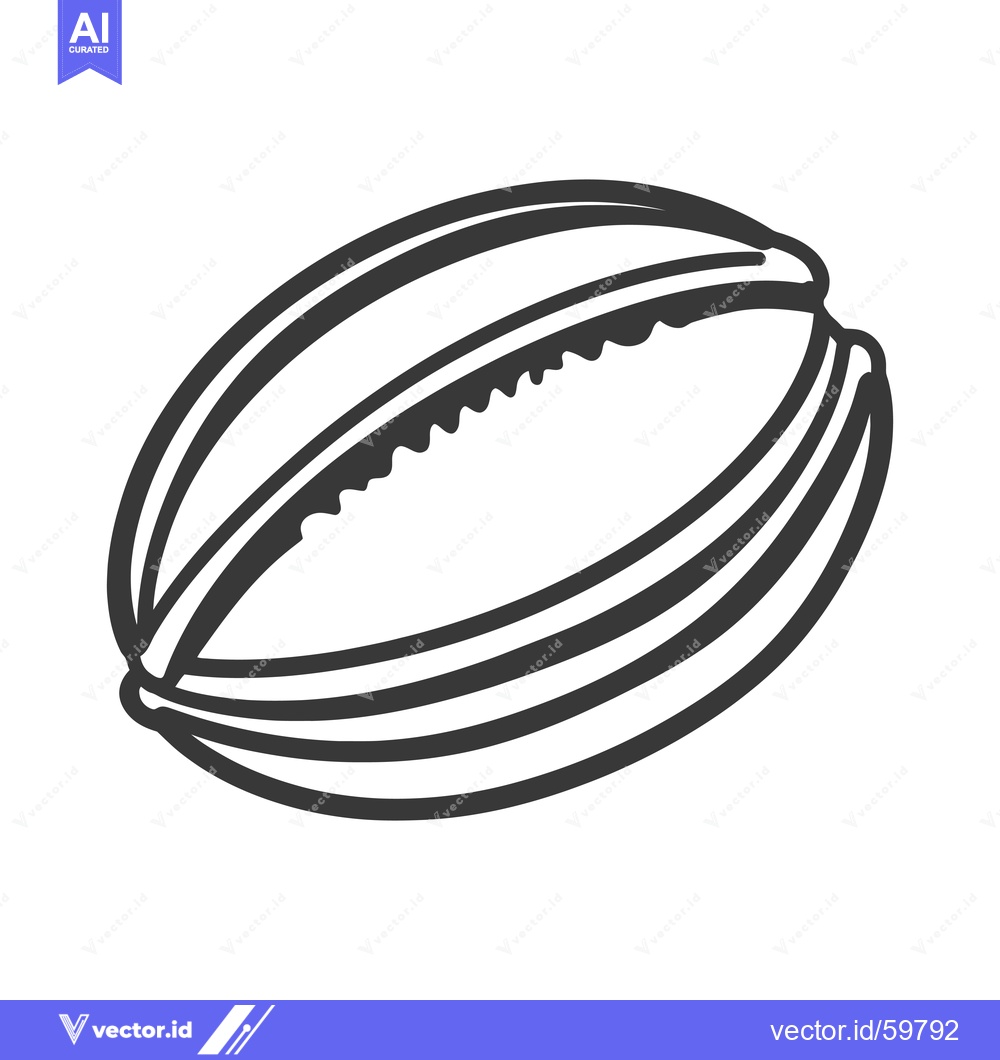 Premium Vector dari Line drawing of a halved melon seed