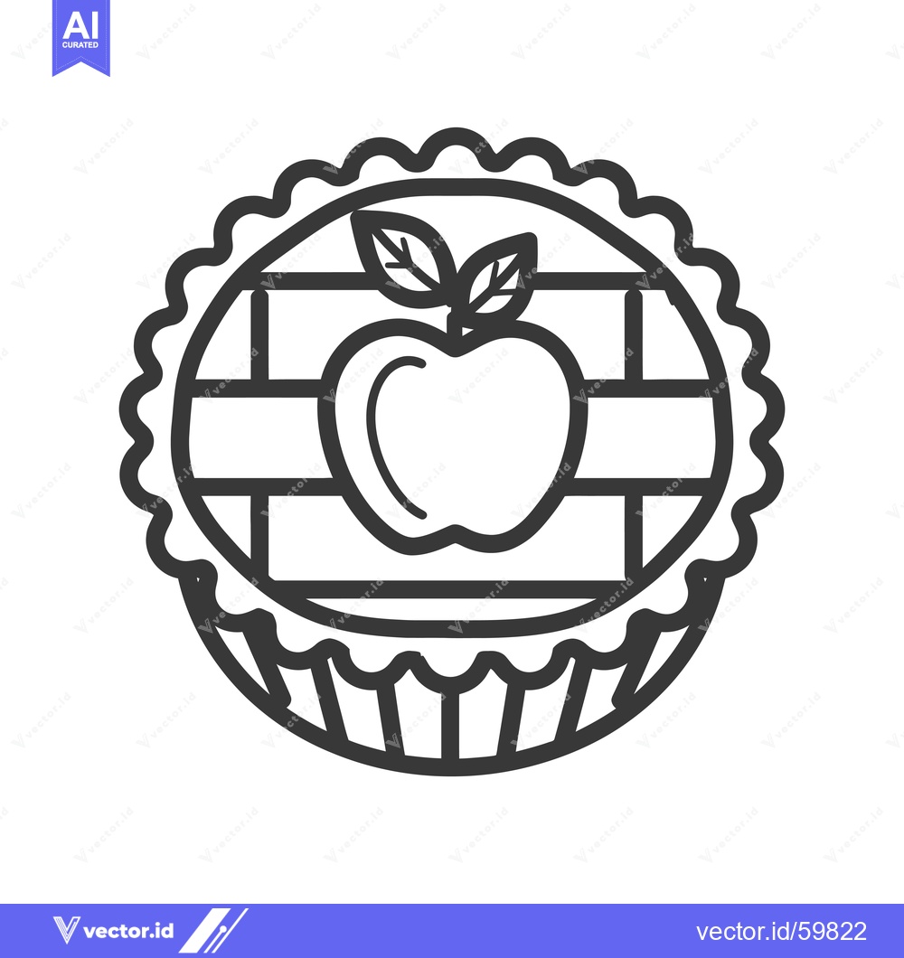 Premium Vector dari Apple Pie Icon A Delicious Sweet Treat