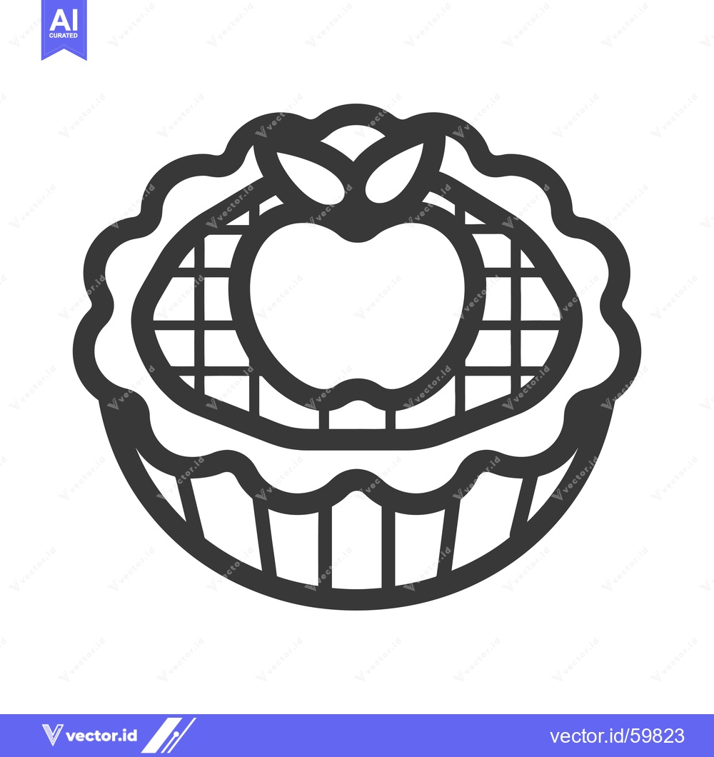 Premium Vector of Apple Pie Icon A Simple Delicious Treat