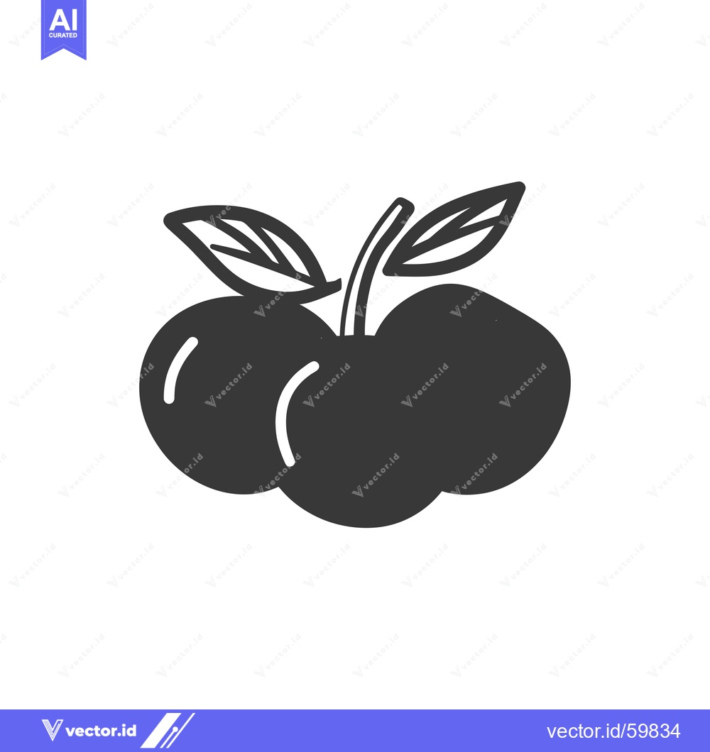 Premium Vector dari Simple Graphic Depiction Of A Cluster Of Cherries