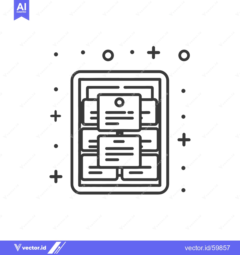 Premium Vector dari Tablet Displaying a Flowchart of Documents