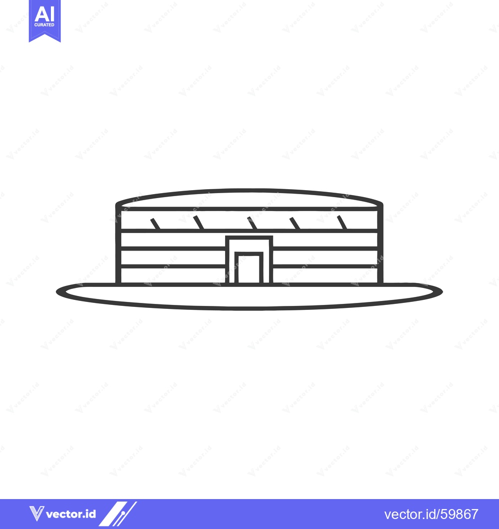 Premium Vector dari Line drawing of a simple elevated water tank