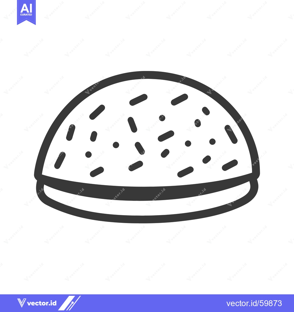 Premium Vector of A Sprinkled Round Pastry Dessert Item