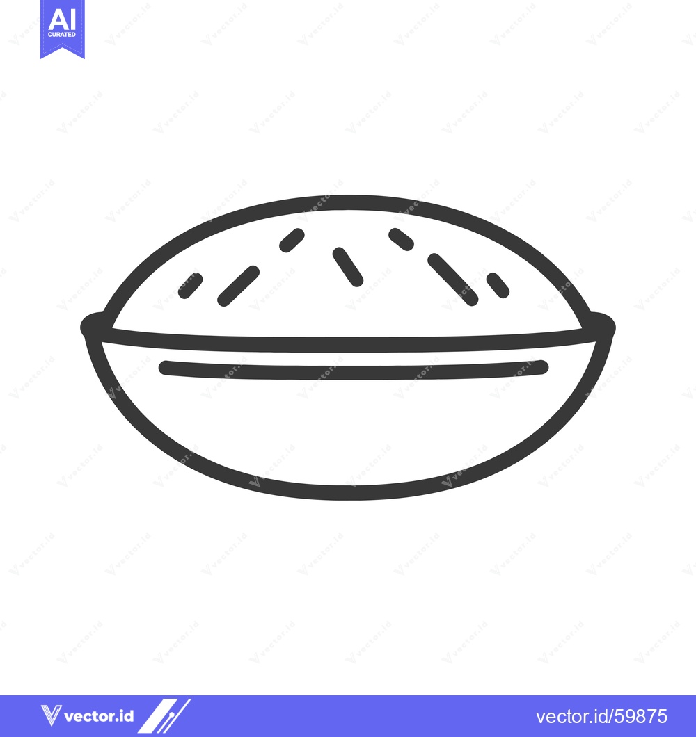 Premium Vector dari Line art illustration of a round pie