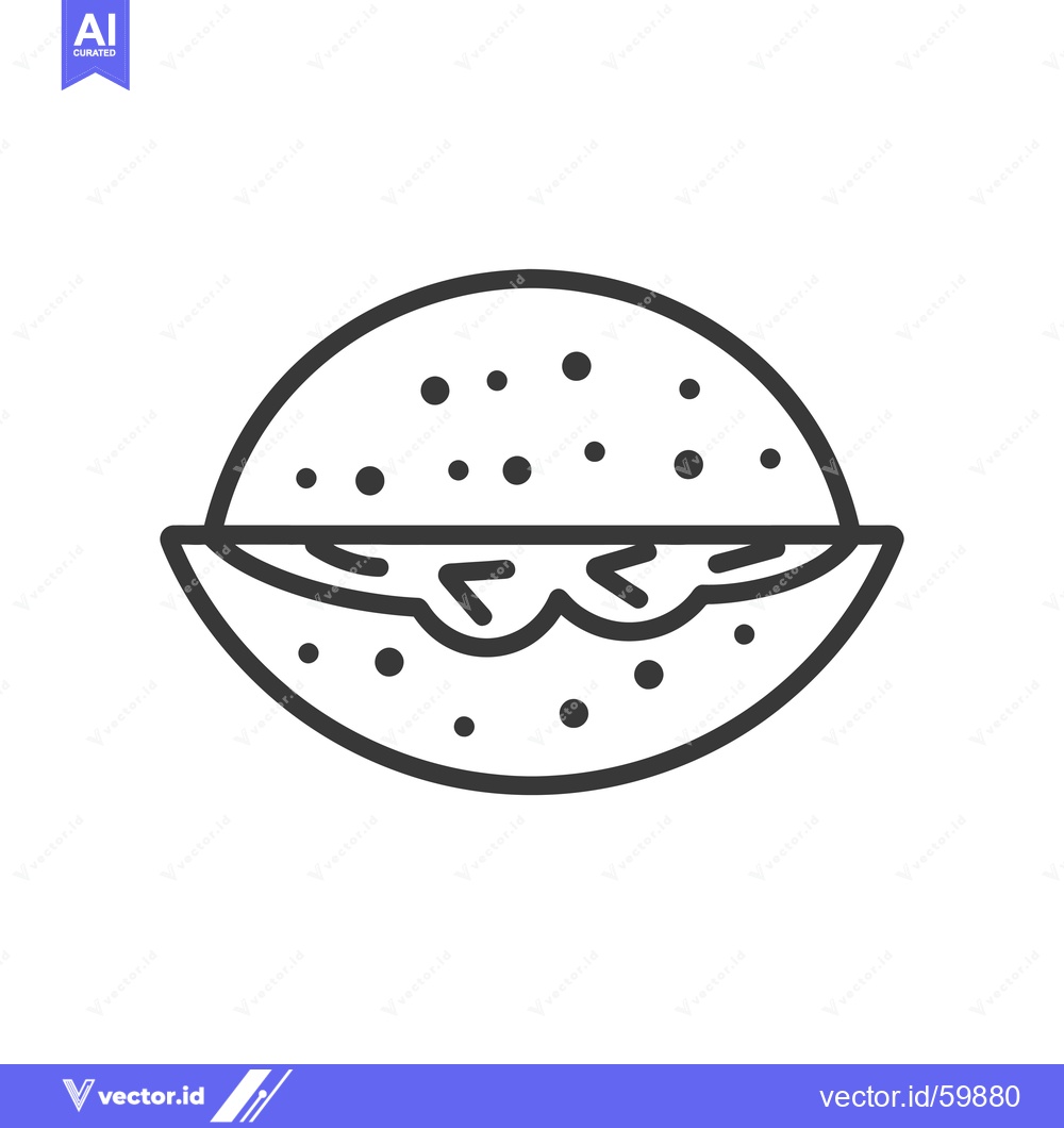 Premium Vector dari Simple Line Drawing Of A Burger Sandwich