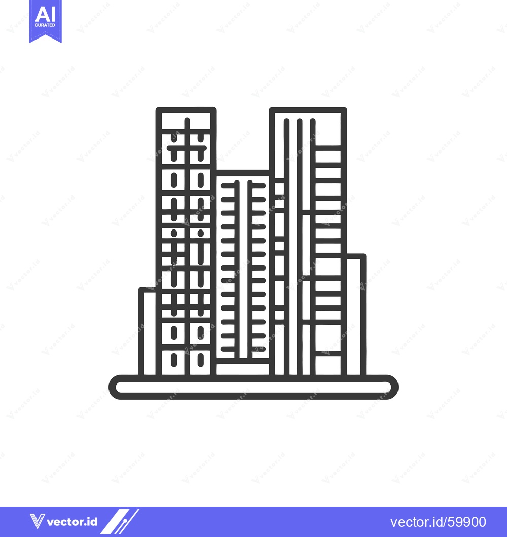 Premium Vector of Cityscape Skyline Illustrating Modern Building Architecture