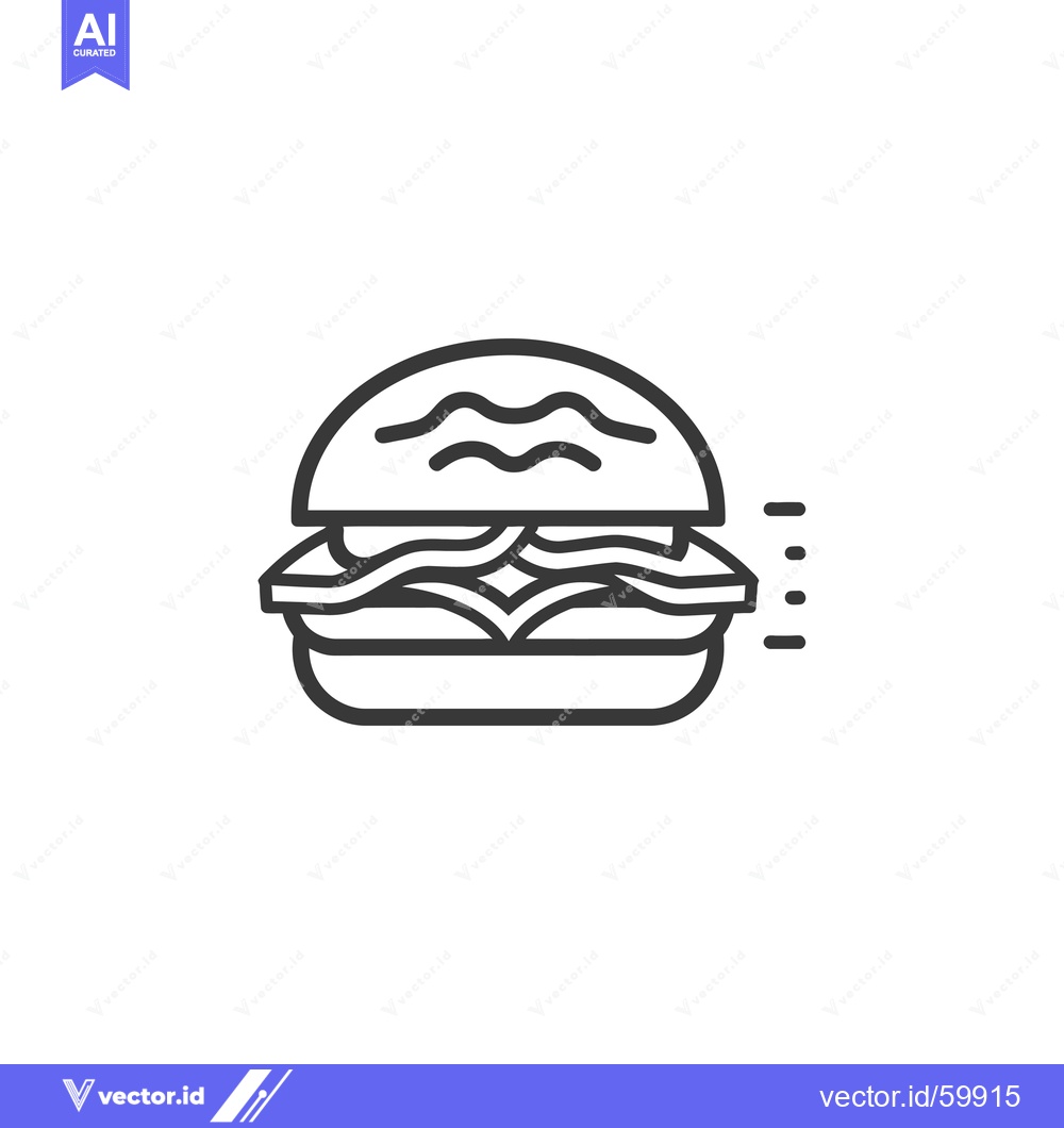 Premium Vector dari Simple Line Drawing Of A Delicious Burger