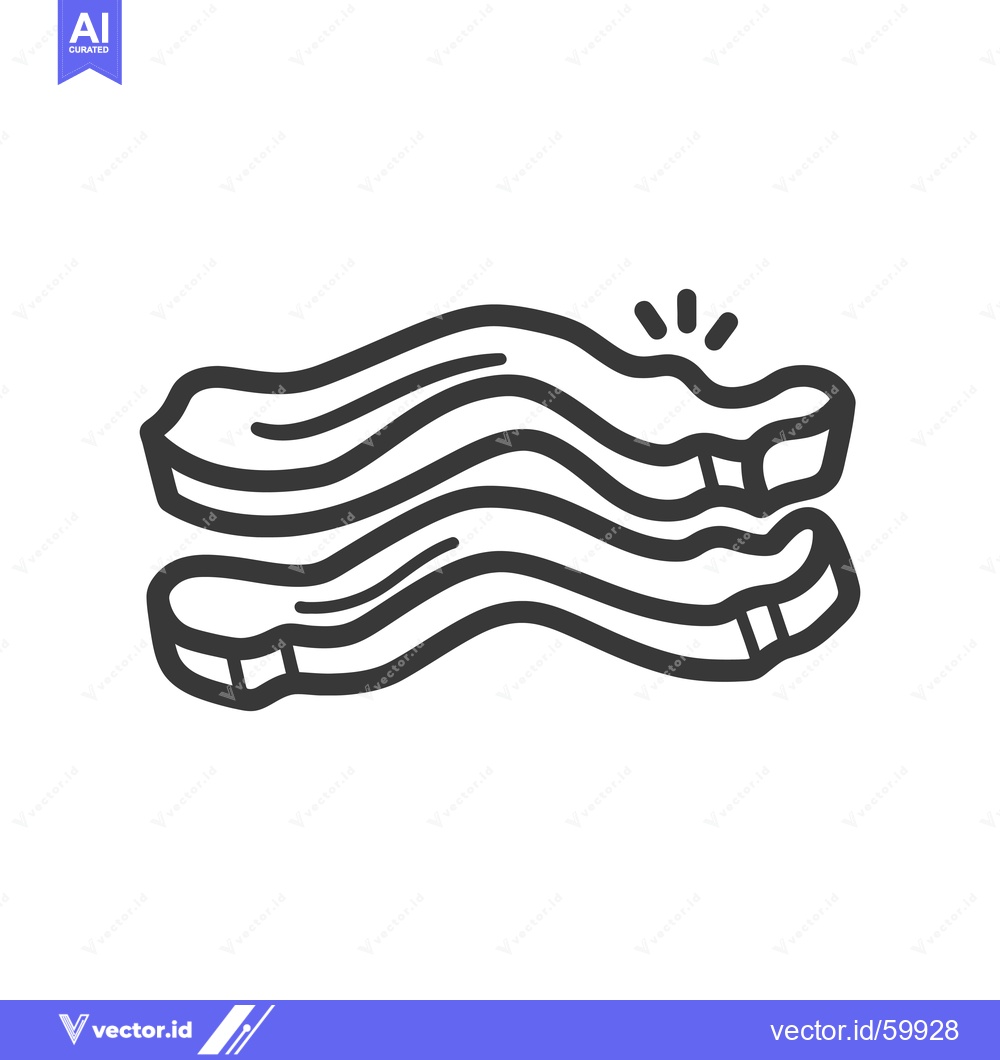 Premium Vector dari Crispy Delicious Bacon Strips Illustration