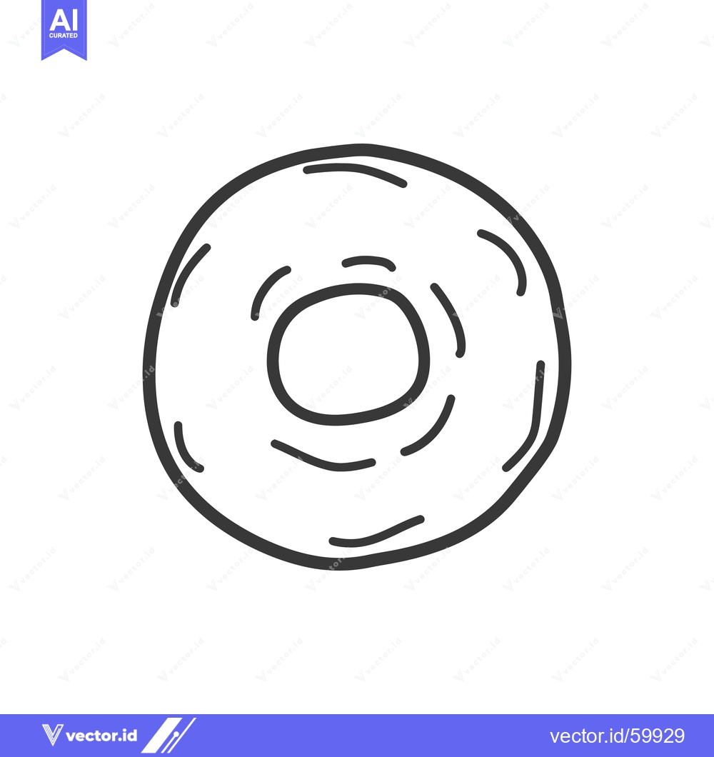 Premium Vector dari A Simple Hand Drawn Donut Illustration