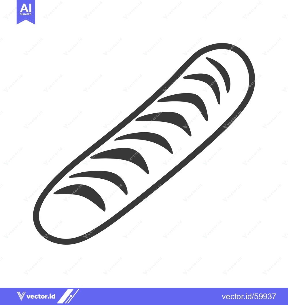 Premium Vector dari A Simple Line Drawing Of A French Baguette