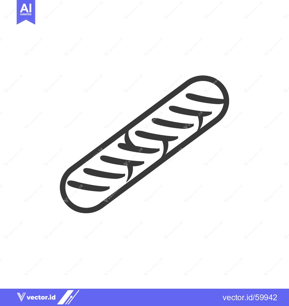 Premium Vector dari Line drawing of a delicious baked bread roll