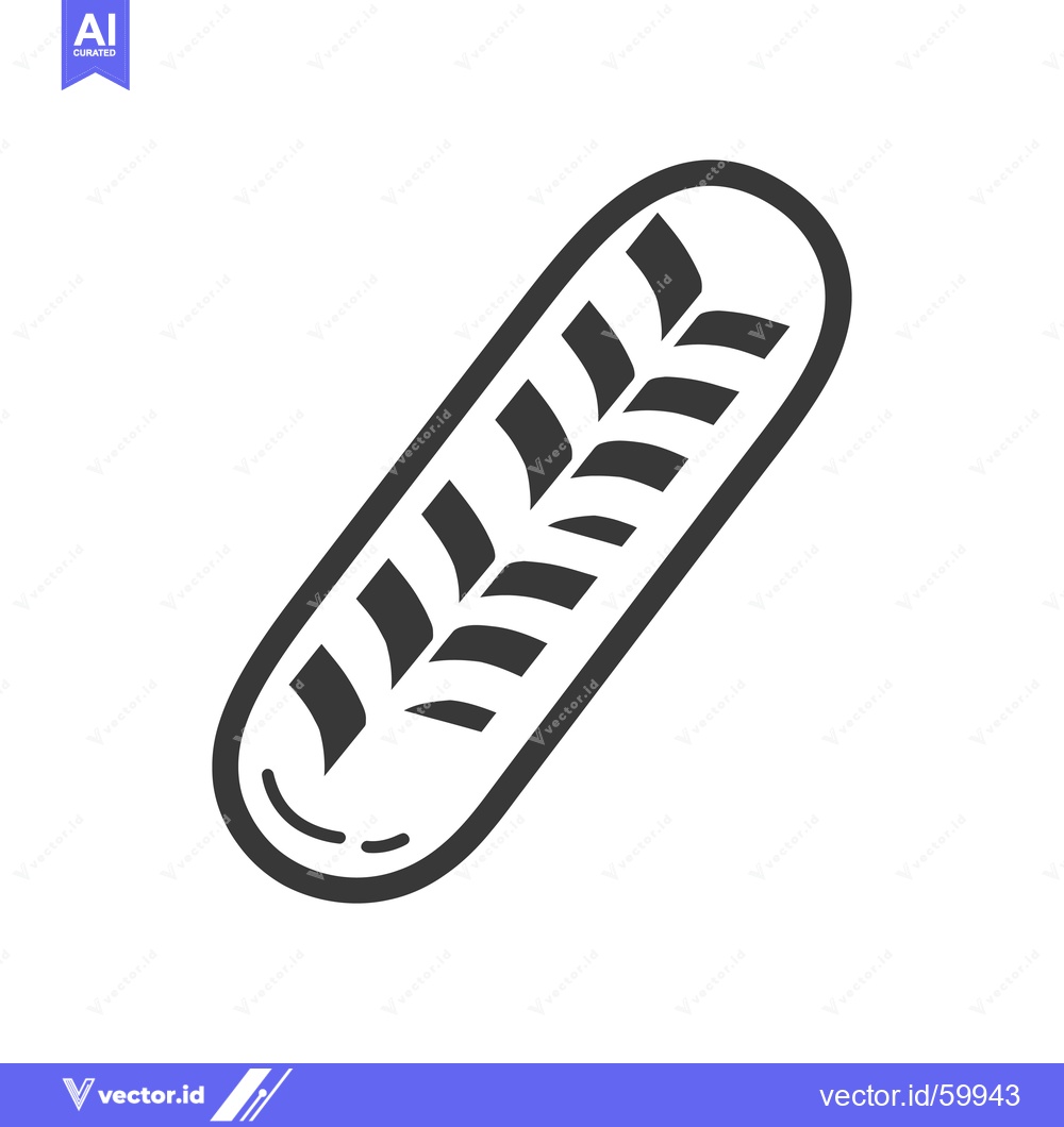 Premium Vector dari Linear design depicts a long loaf of bread