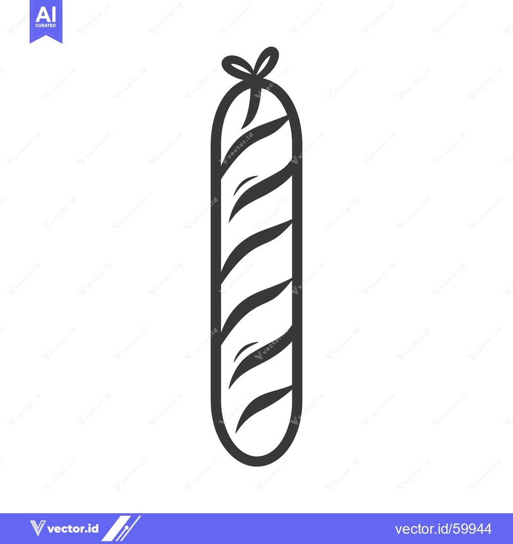 Premium Vector dari A Twisted Bread Roll Tied With A Ribbon