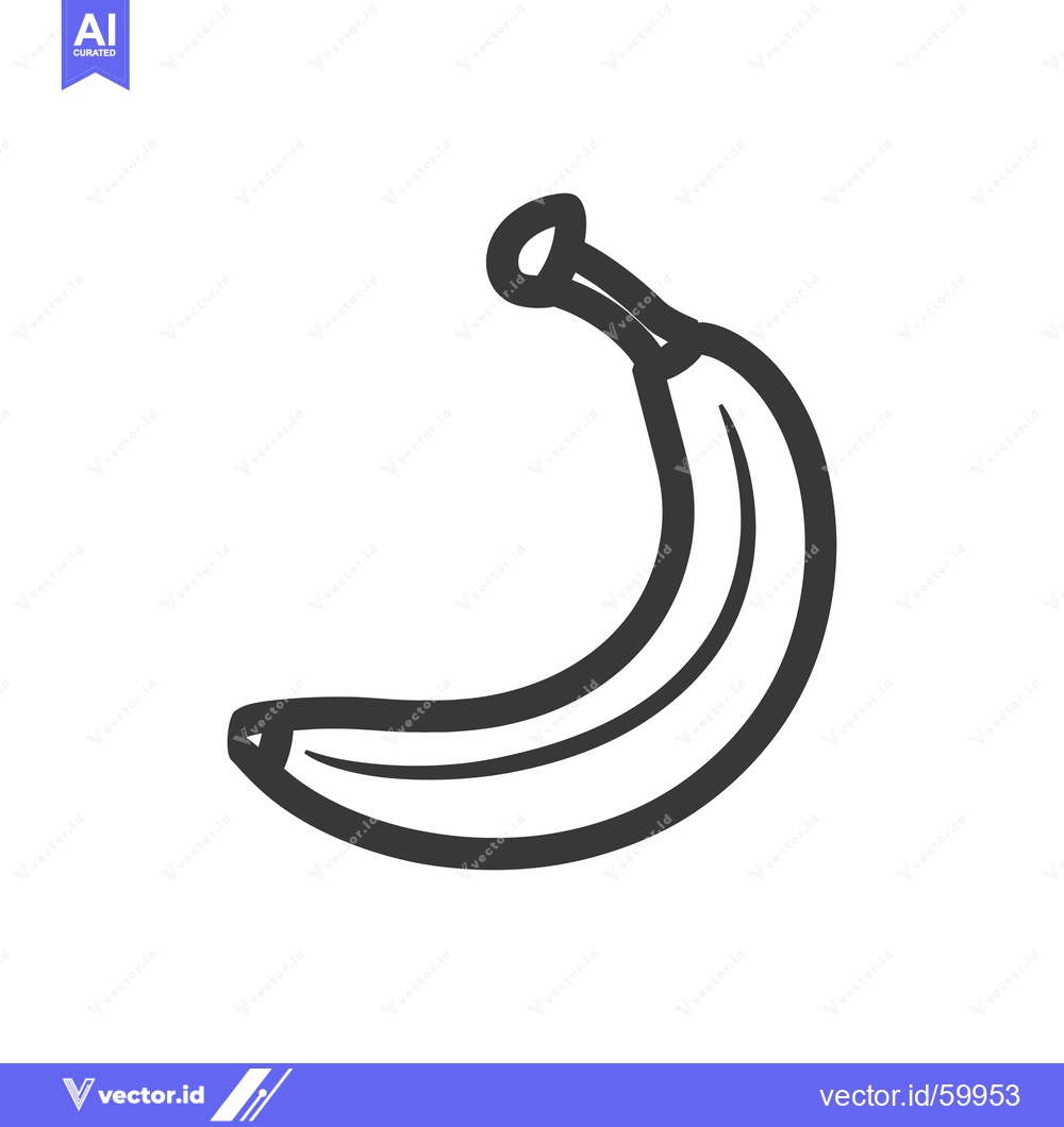 Premium Vector dari Single Banana Line Drawing Simple Illustration