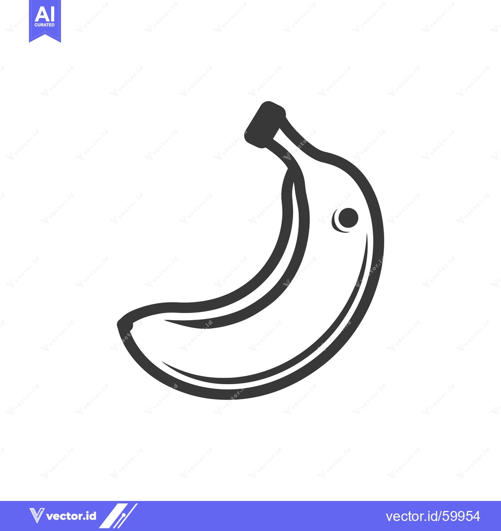Premium Vector dari A Single Banana Icon Graphic Design Illustration