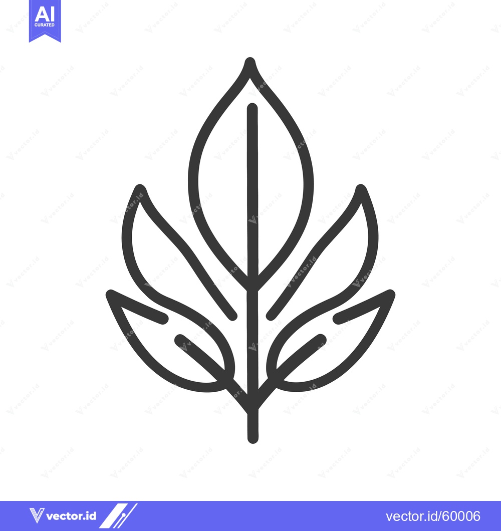 Premium Vector of Stylized Leaf Design Simple Nature Graphic