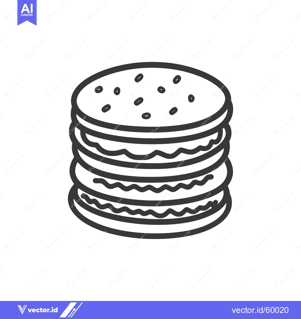 Premium Vector dari A Stack of Delicious Macarons Sweet Treat