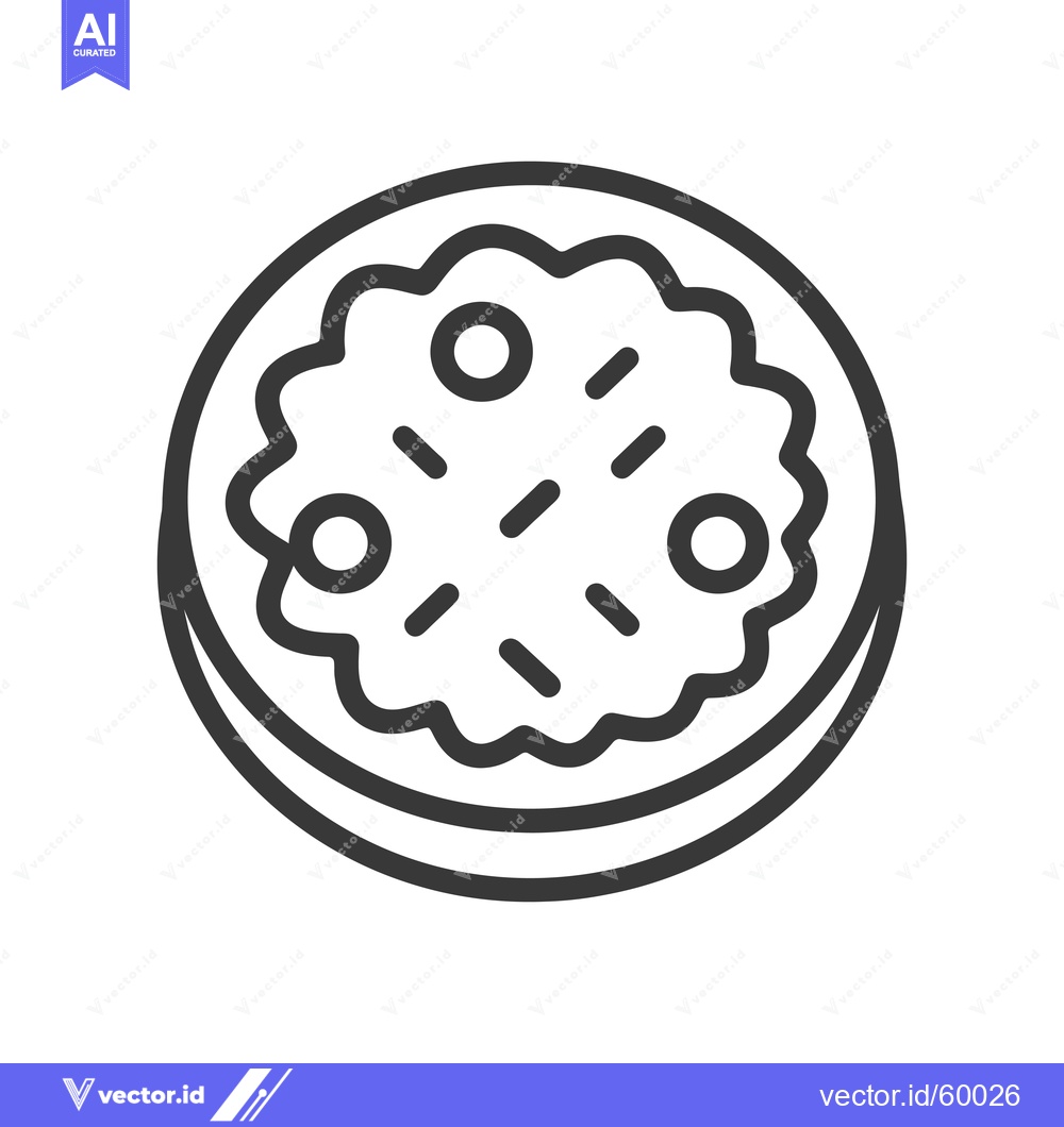 Premium Vector dari Line art drawing of a round cookie with sprinkles