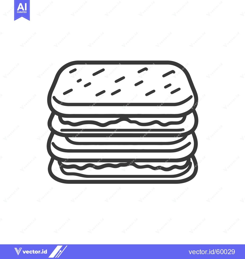 Premium Vector of A layered sandwich of biscuits and cream filling