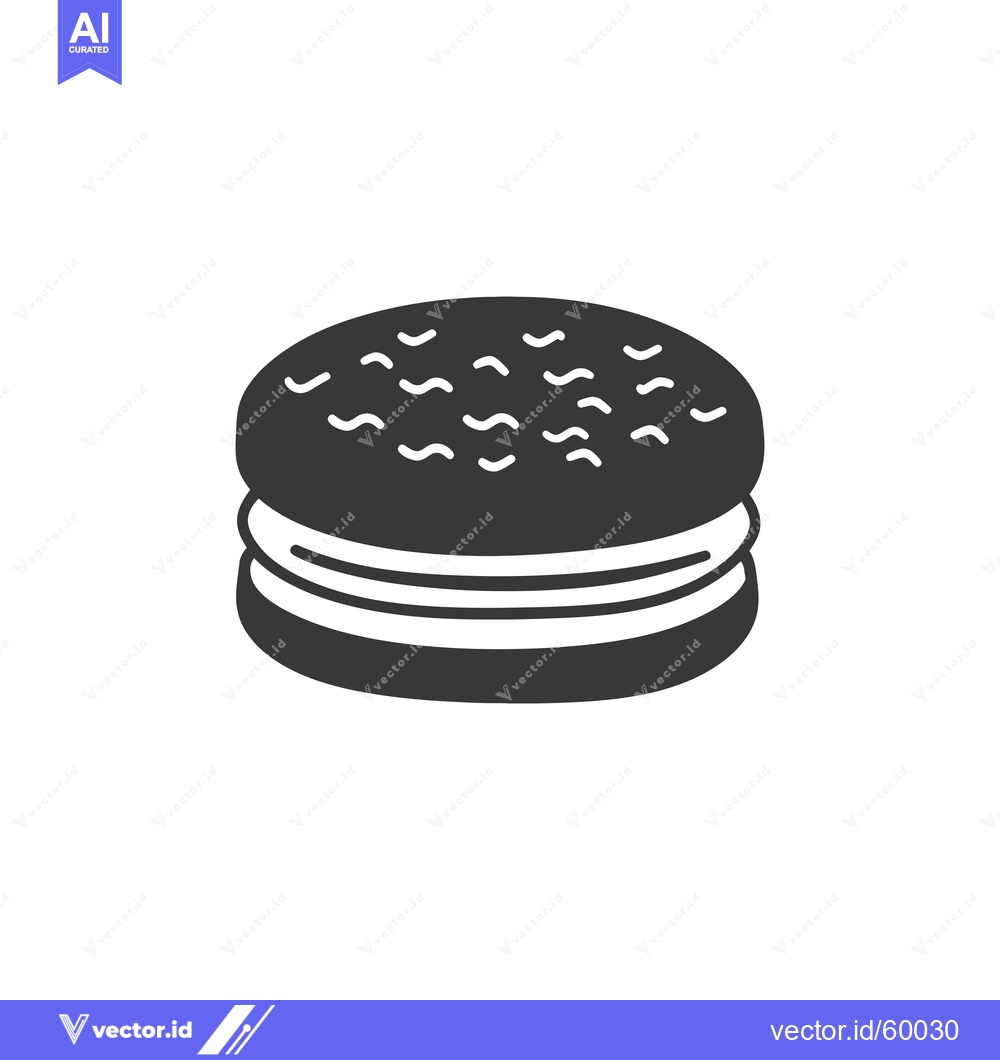 Premium Vector dari A simple graphic of a delicious sandwich cookie