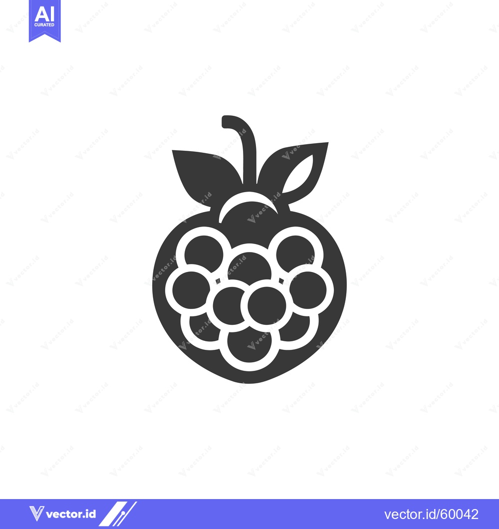 Premium Vector dari Stylized Raspberry Icon Graphic Design Illustration