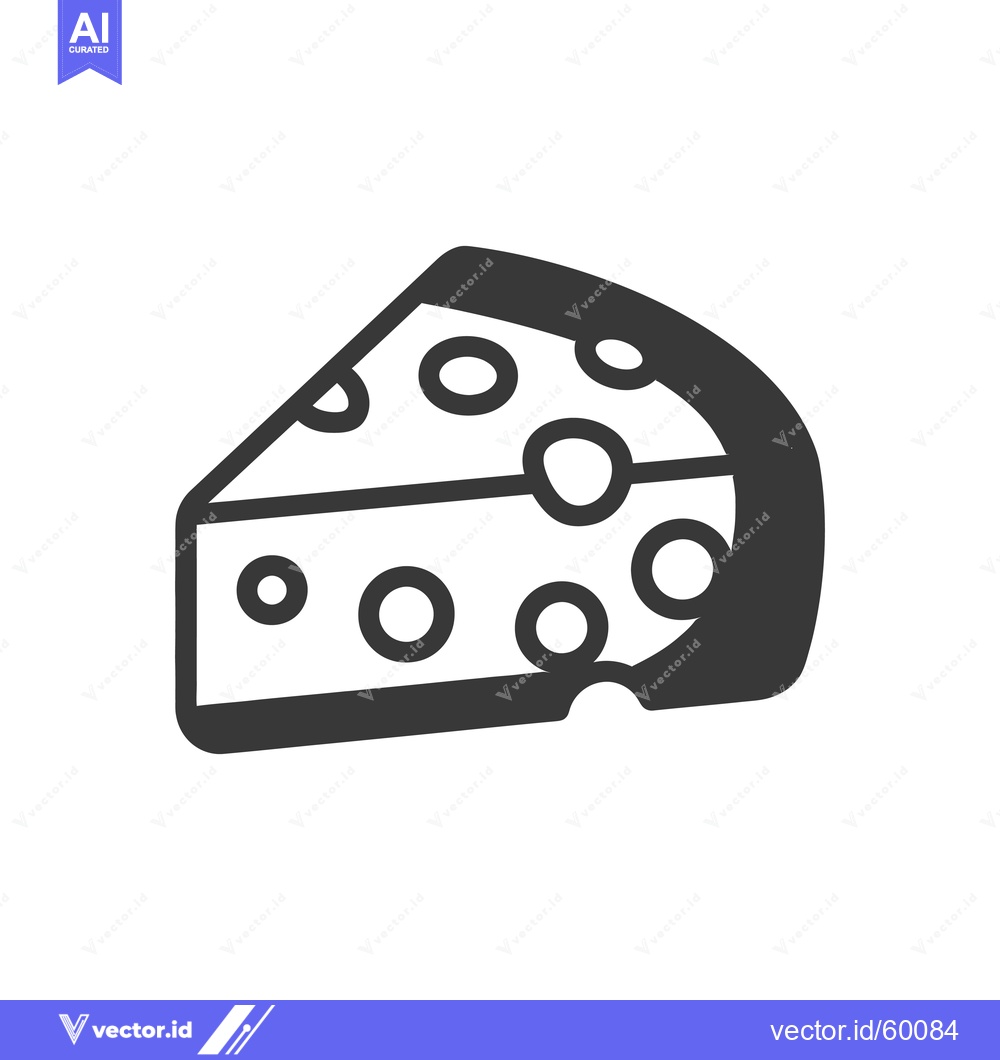 Premium Vector dari A Simple Illustration Of A Slice Of Cheese