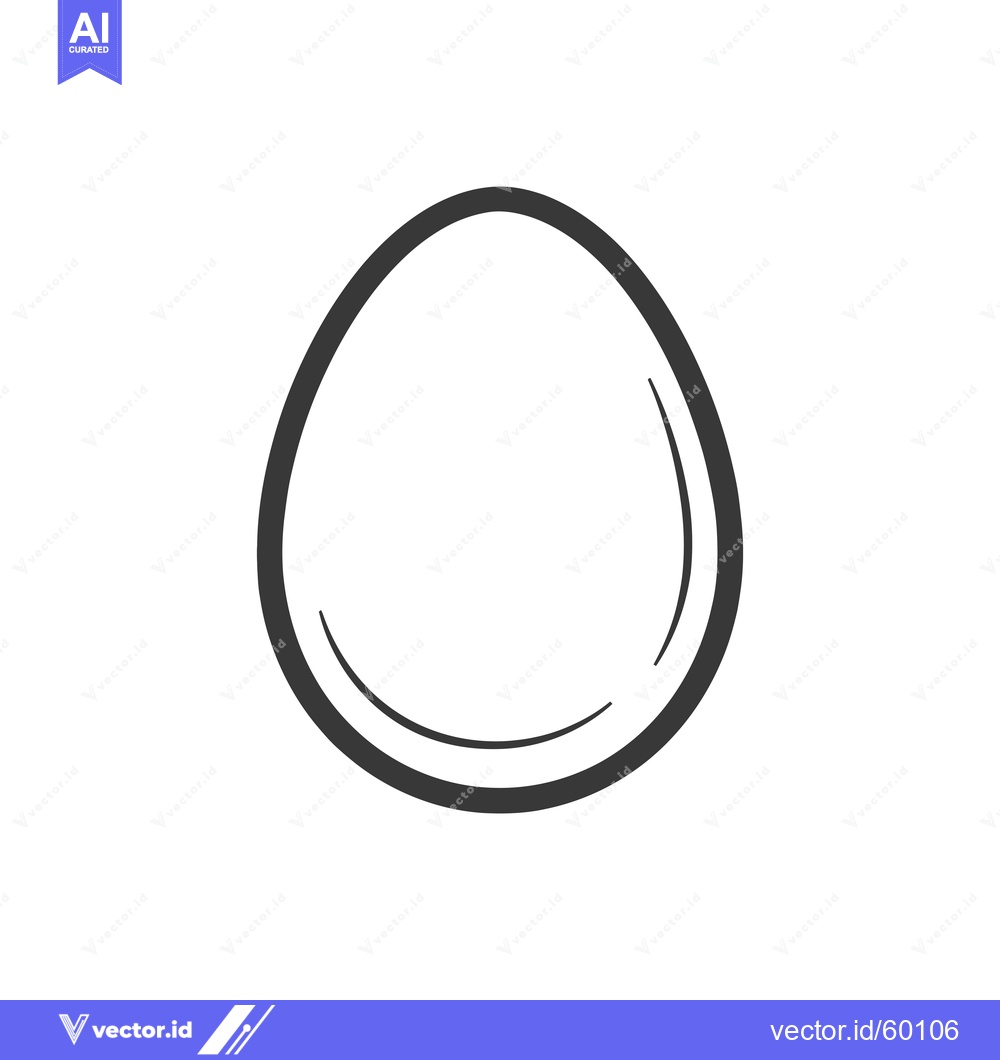 Premium Vector dari Simple Line Drawing Of A Single Egg