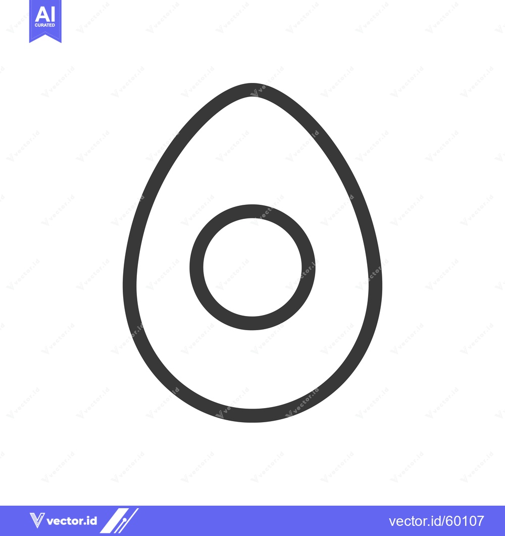 Premium Vector of Line art graphic of a halved avocado