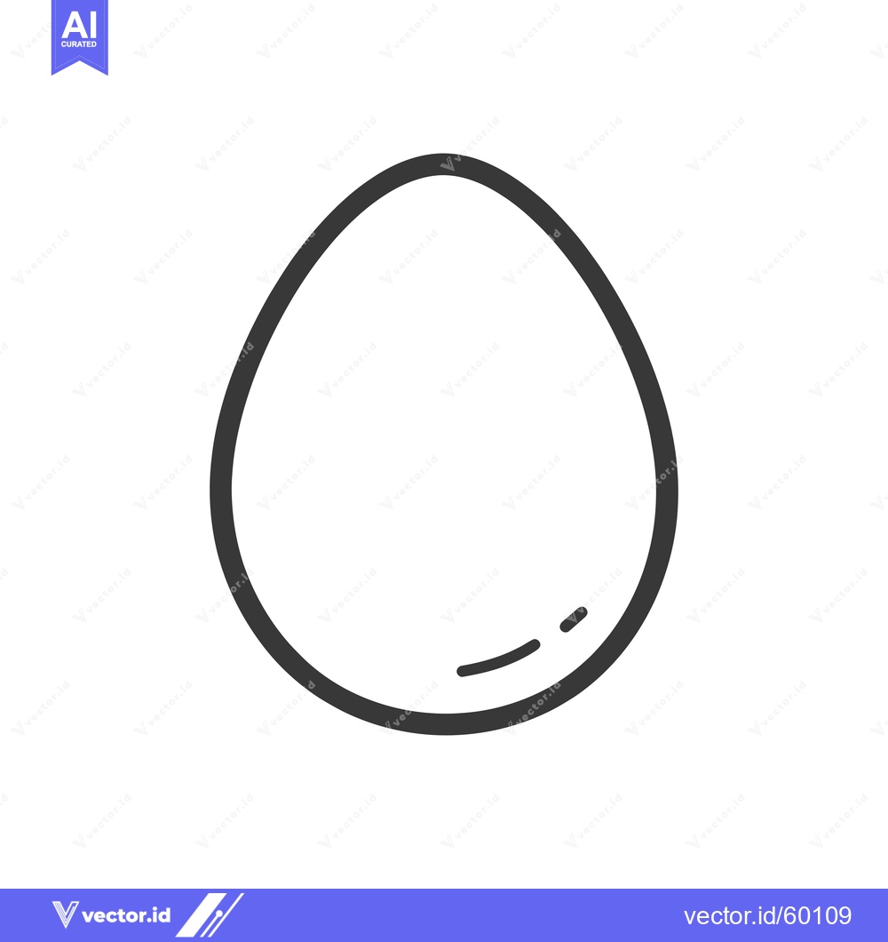Premium Vector dari Simple Line Drawing Of A Single Egg