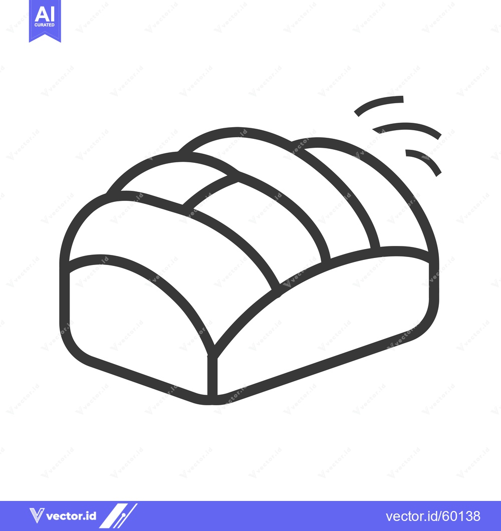 Premium Vector dari Line art illustration of a smart bread loaf