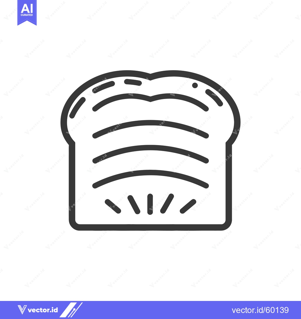 Premium Vector dari A Simple Line Drawing Of Toasted Bread