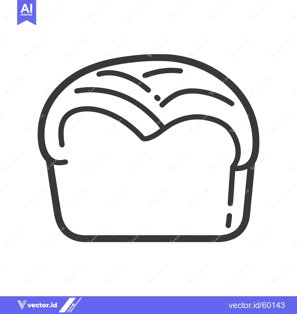 Premium Vector dari Line art drawing of a loaf of bread
