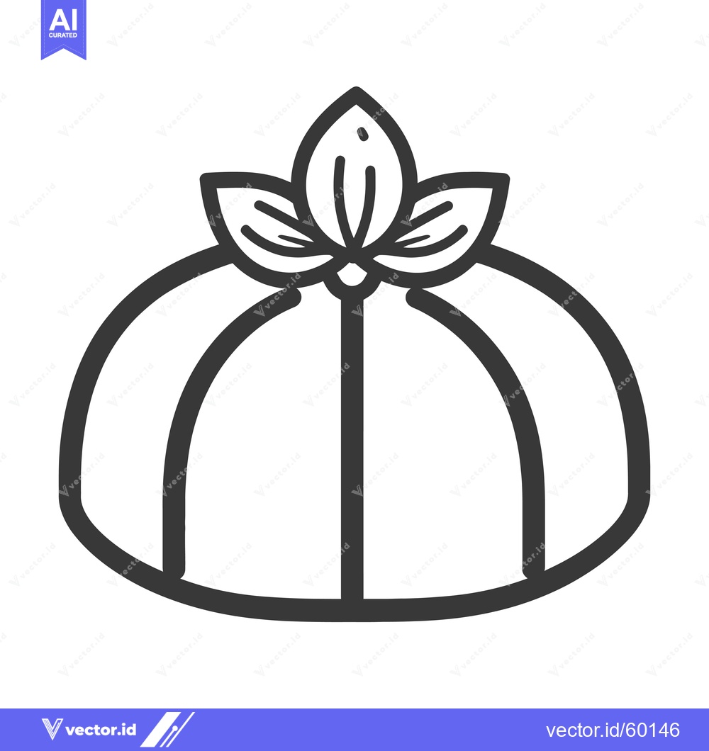 Premium Vector of Line art drawing of a sweet confectionery