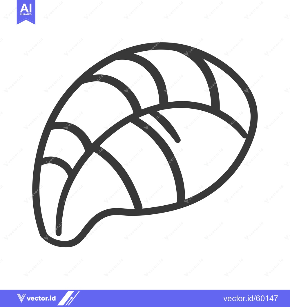 Premium Vector of Line drawing of a single oyster shell