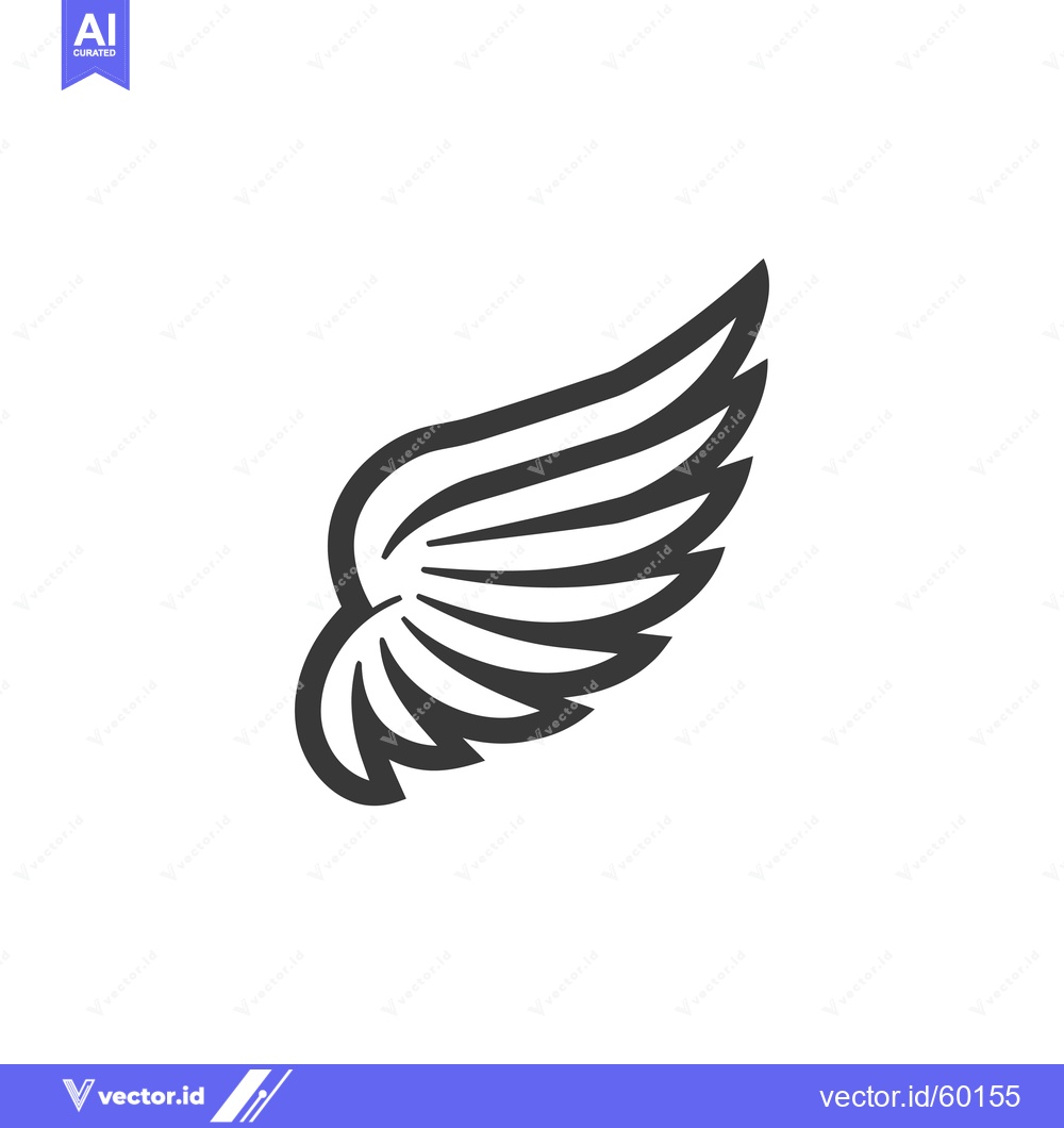Premium Vector dari Stylized Single Wing Design Graphic Illustration