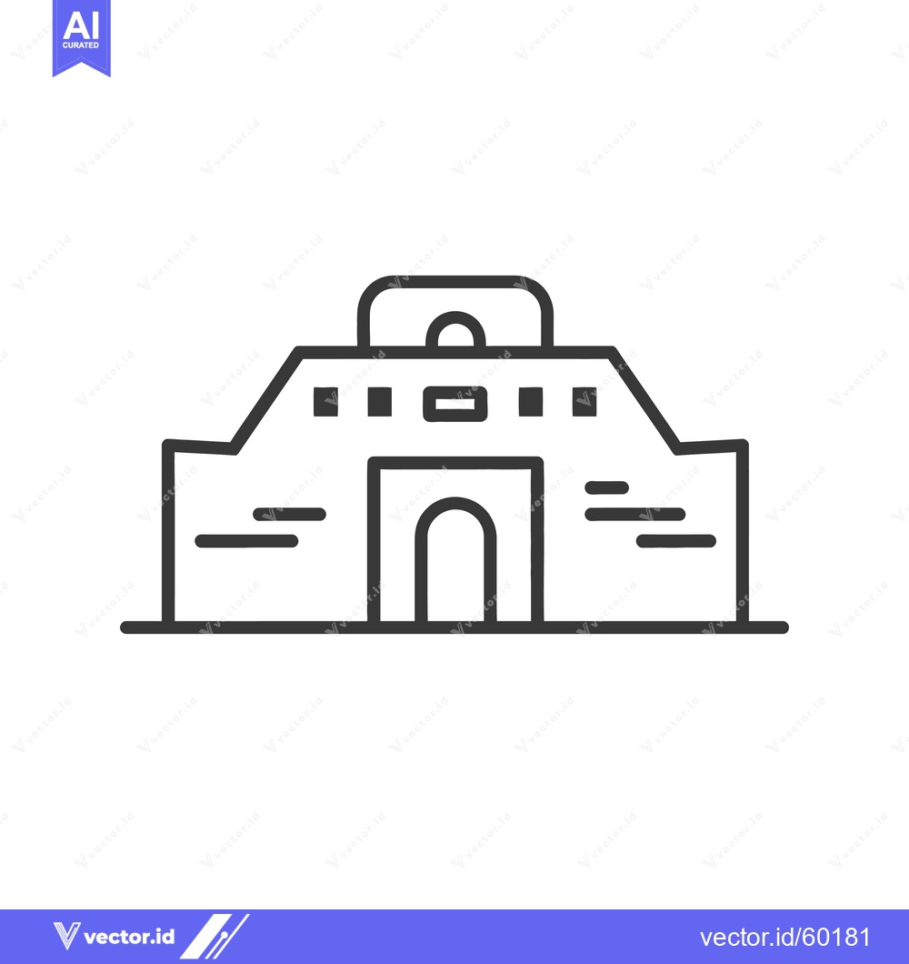 Premium Vector dari Line drawing of a simplified ancient building