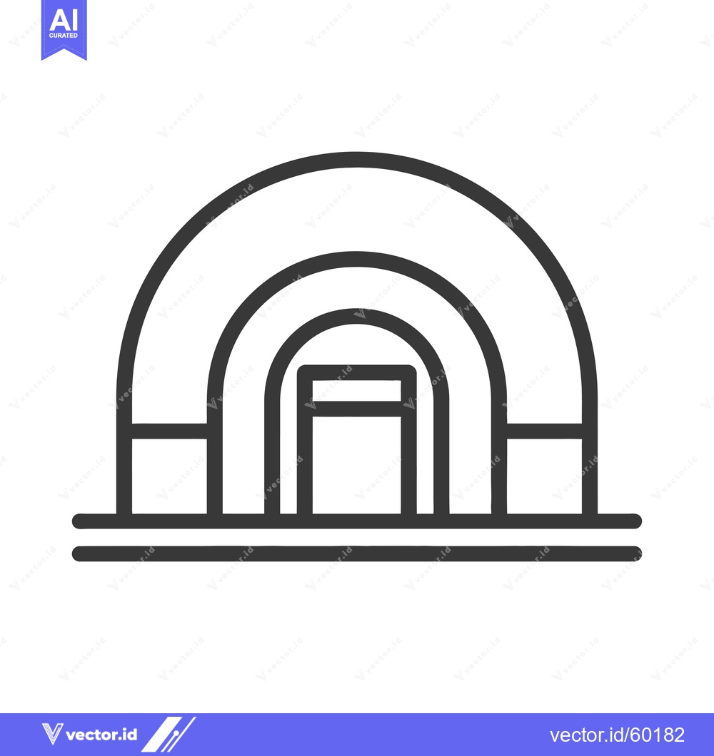 Premium Vector dari Simple Line Drawing Of A Dome Shaped Structure
