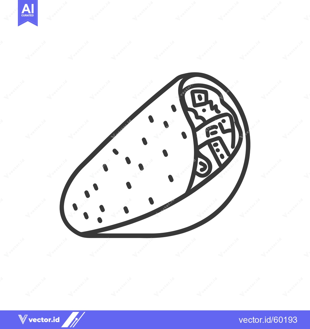 Premium Vector dari A Delicious Burrito Filled With Savory Ingredients