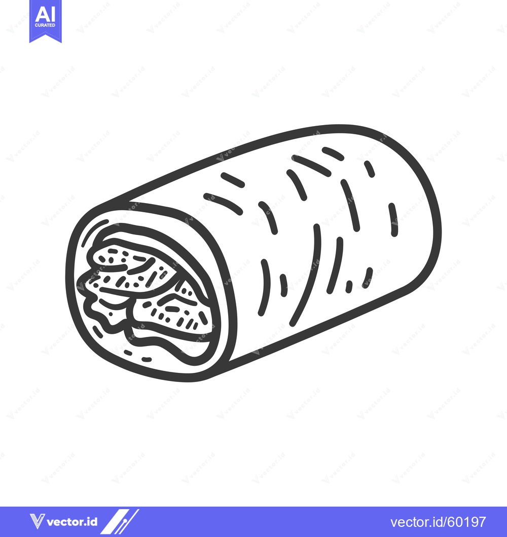 Premium Vector dari A Delicious Burrito Filled With Savory Ingredients