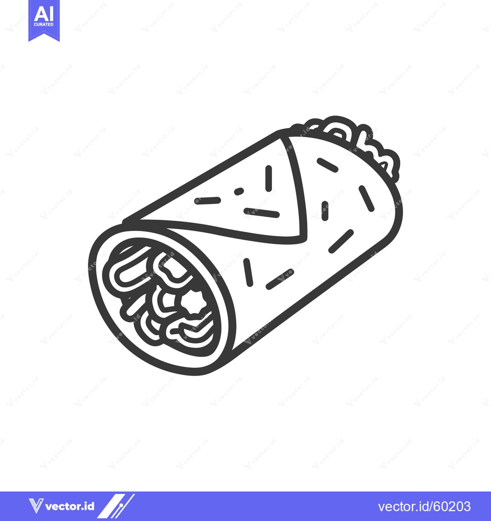 Premium Vector of A Delicious Burrito Is Ready To Eat