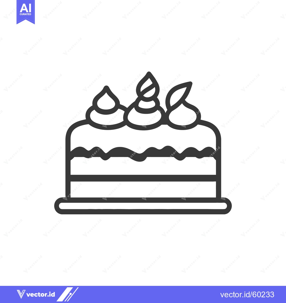 Premium Vector dari Delicious Layered Cake With Creamy Icing