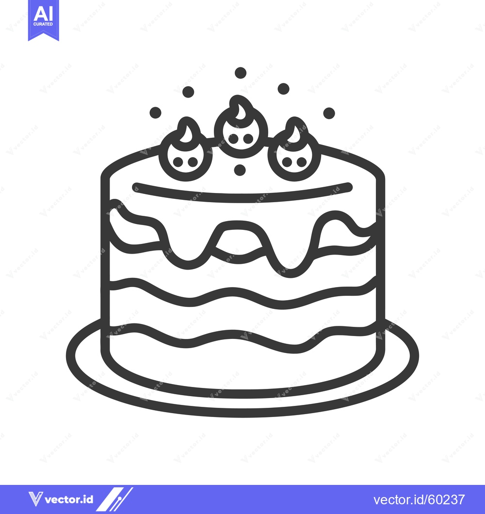 Premium Vector dari Delicious Layered Cake With Blueberry Toppings