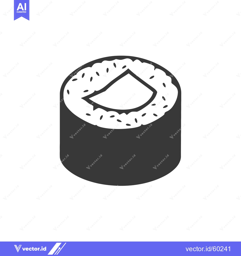 Premium Vector dari Single Sushi Roll Graphic Design Illustration