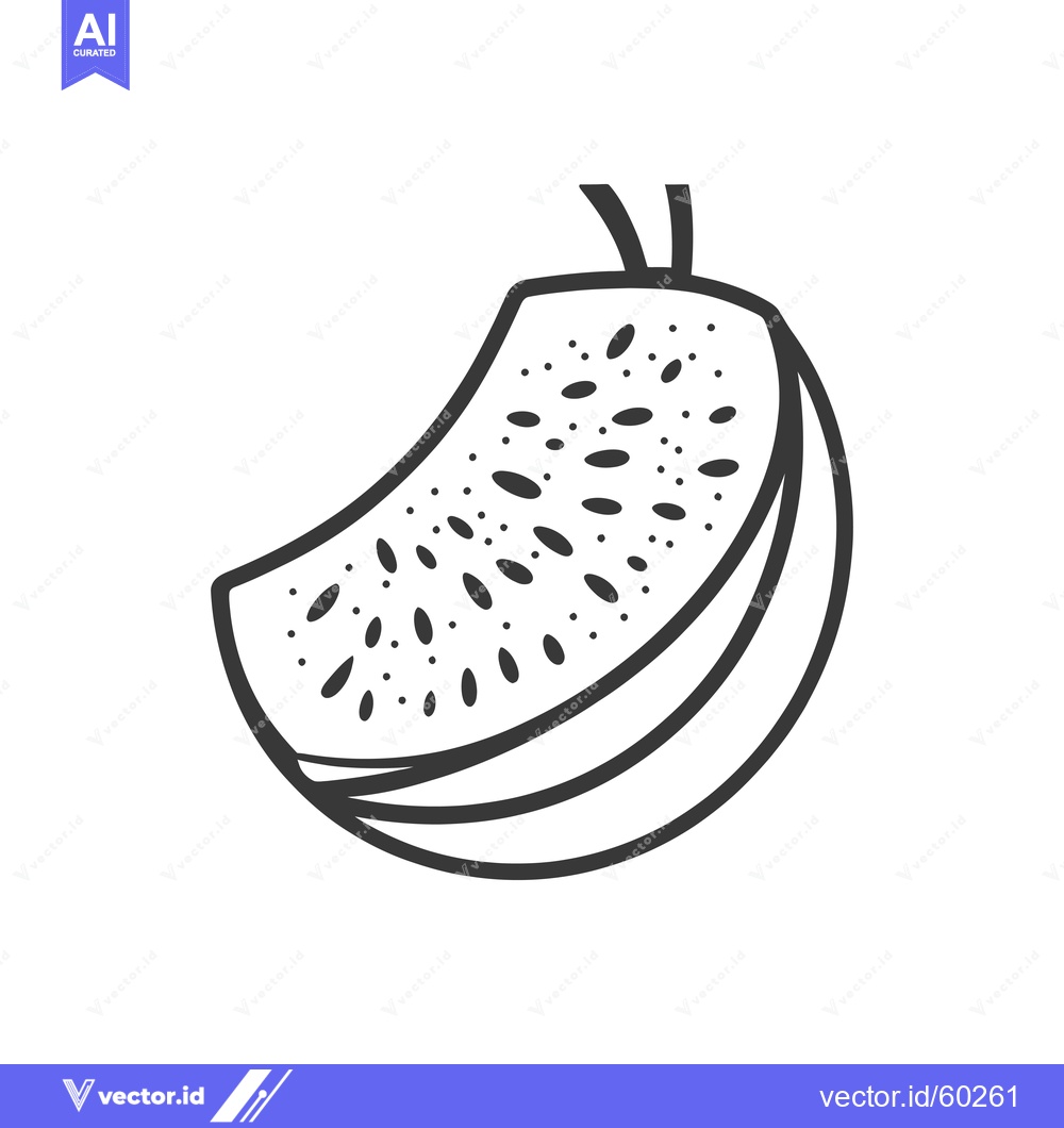 Premium Vector dari A Simple Line Drawing Of A Sliced Kiwi Fruit