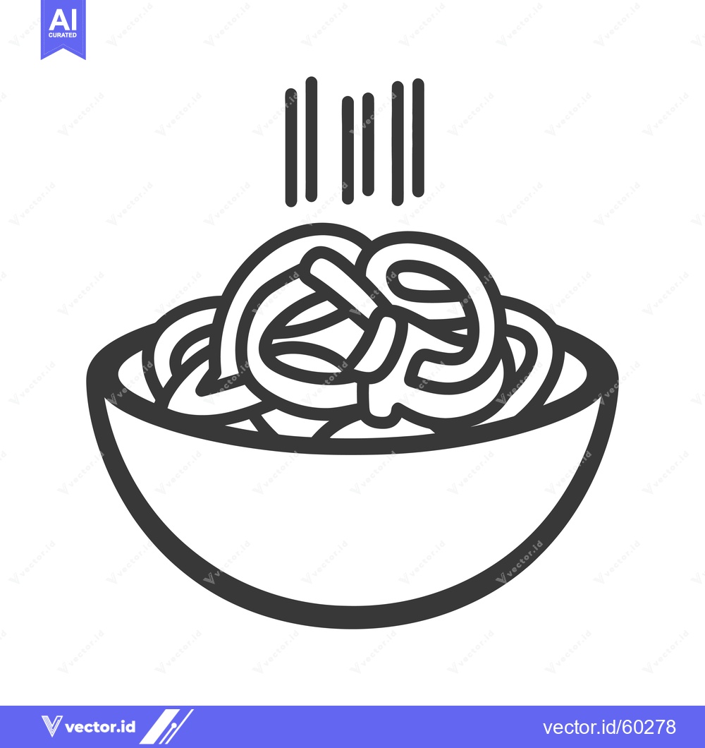 Premium Vector dari Steaming Noodles Served in a Bowl of Food
