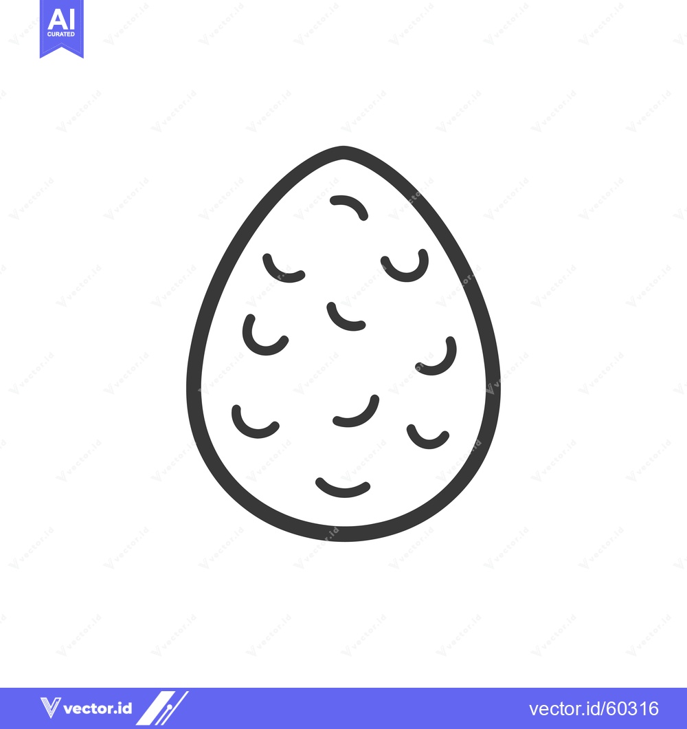 Premium Vector dari Line art drawing of a textured egg