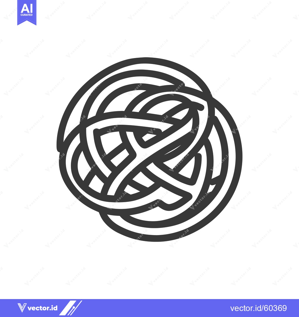 Premium Vector dari Abstract tangled lines circular design illustration