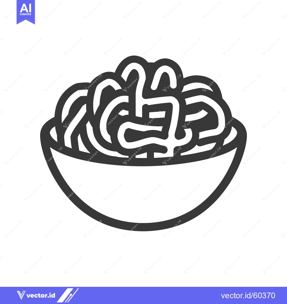 Premium Vector dari A Bowl of Noodles A Simple Food Illustration